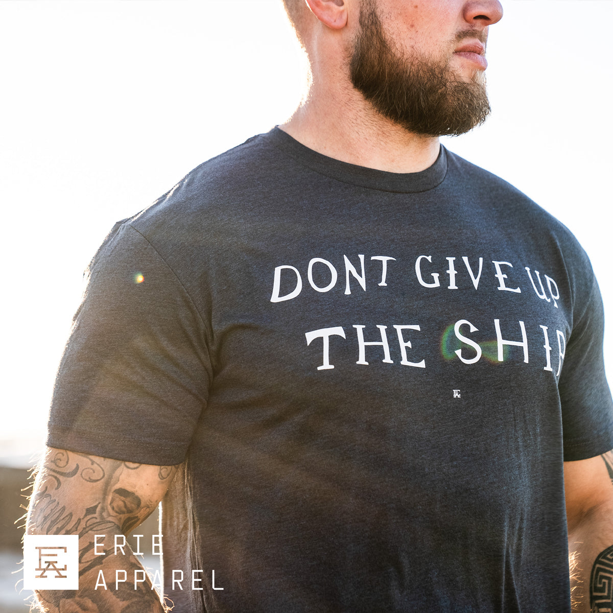 Don't Give Up the Ship Tee - Navy