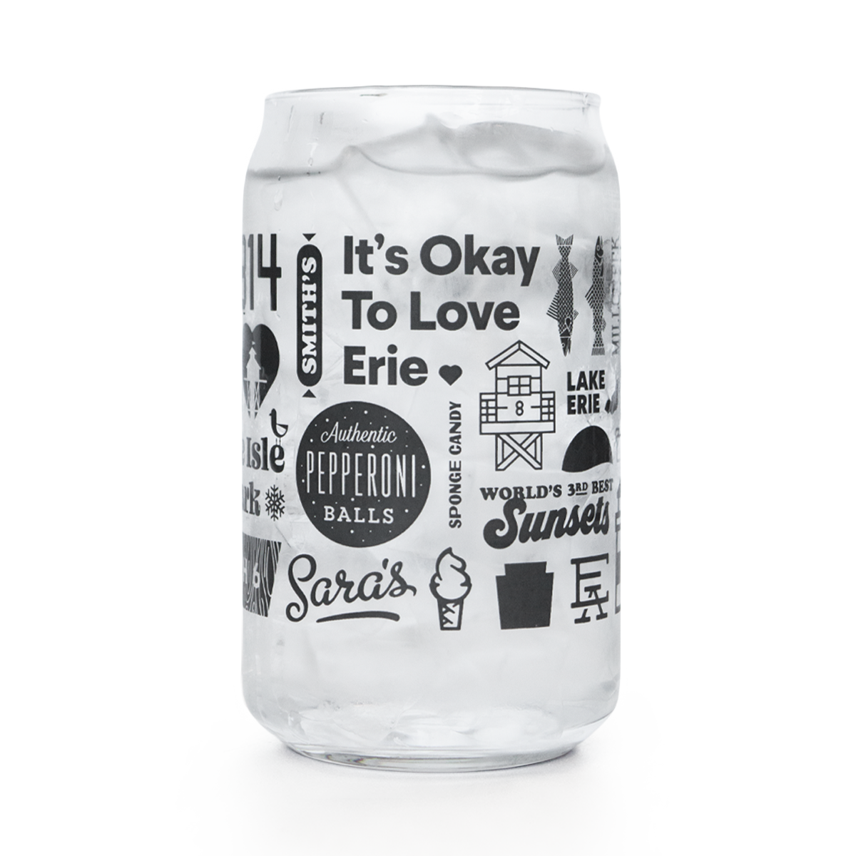Erie Collage Pint Glass
