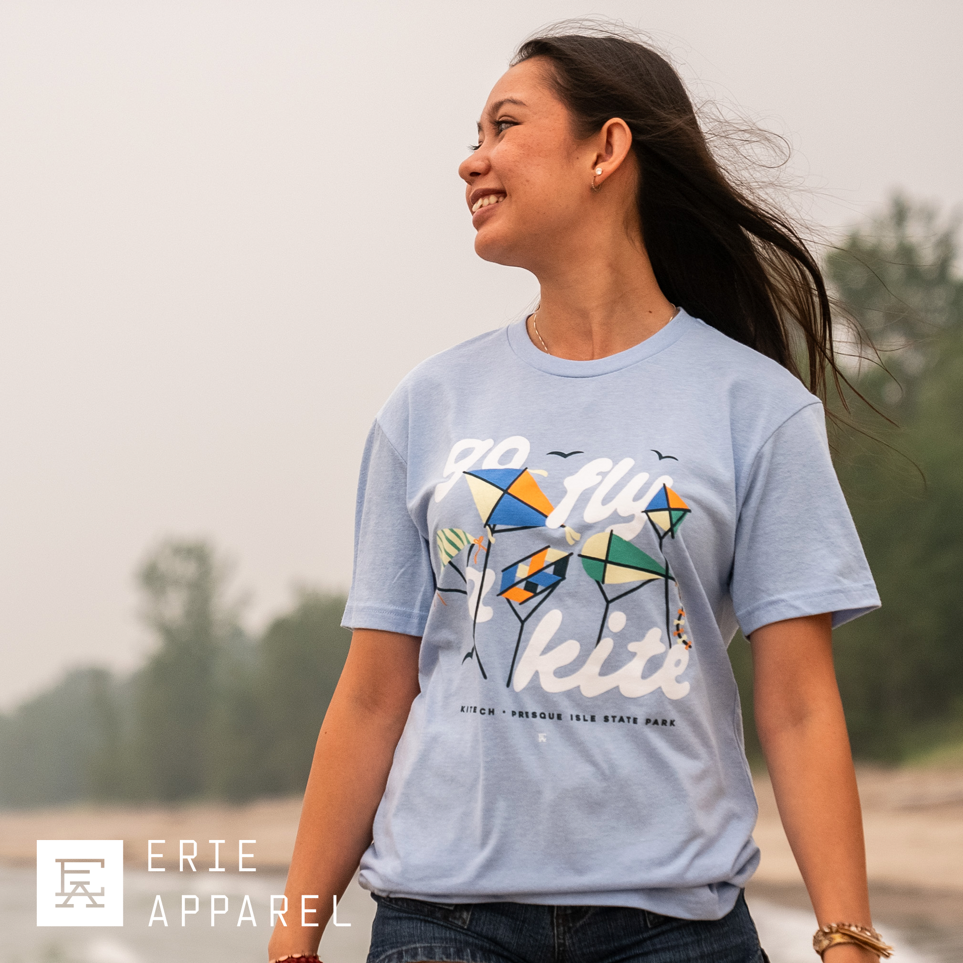 Presque Isle Kite Beach Tee