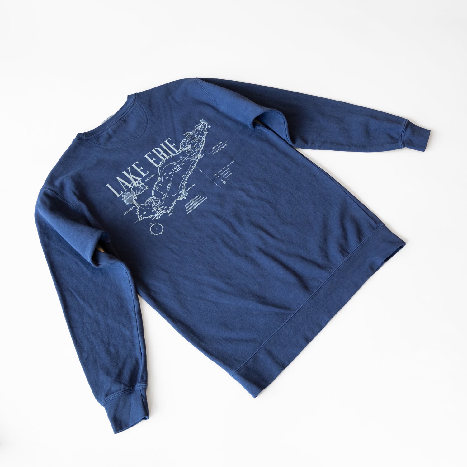 Vintage Lake Erie Map Crewneck