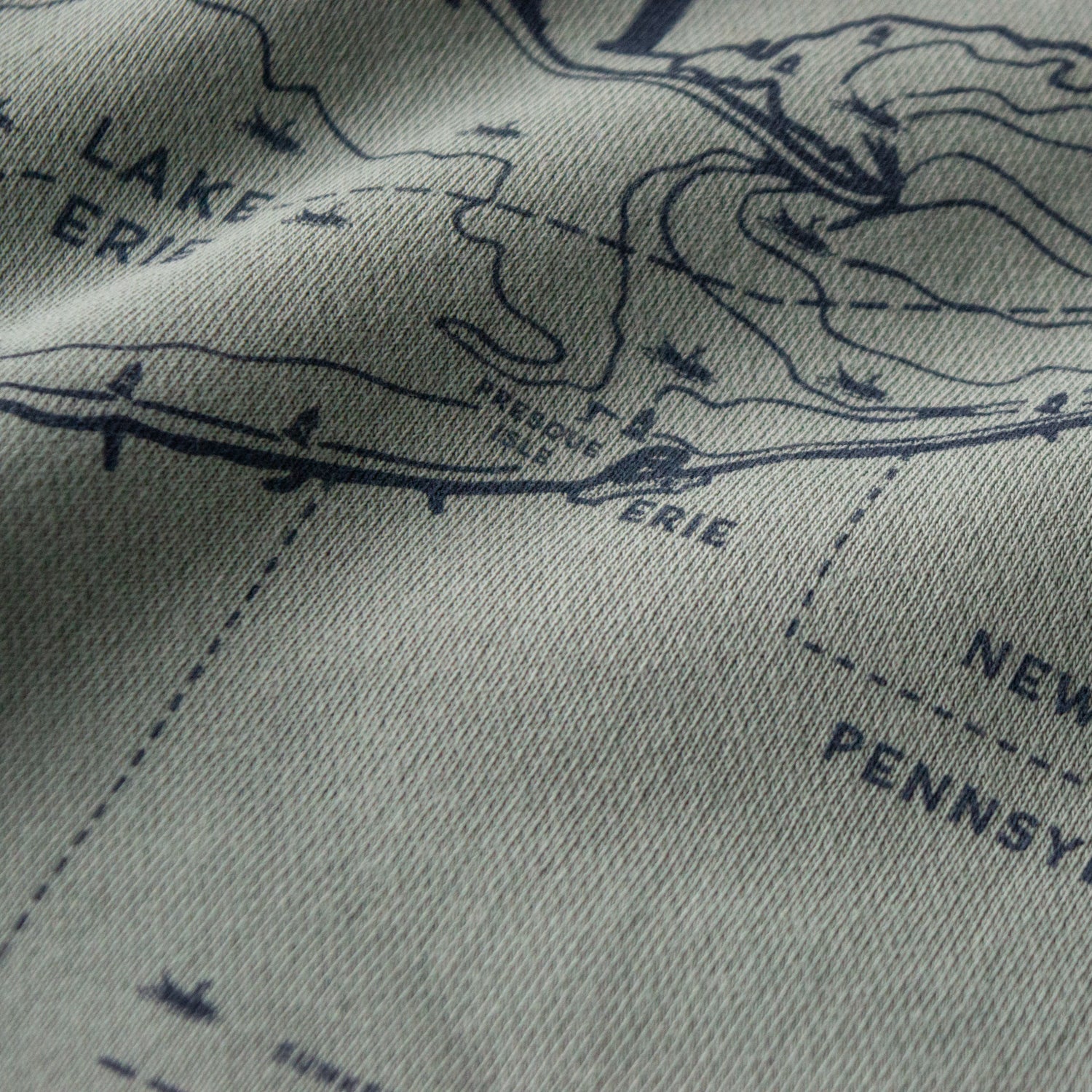 Vintage Lake Erie Map Crewneck