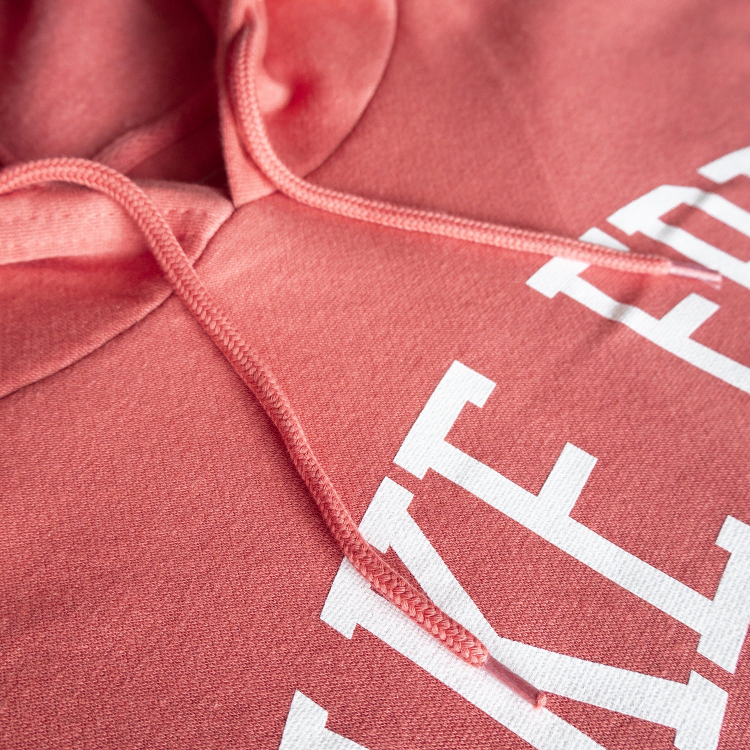 Lake Erie Block Lightweight Hoodie - Coral