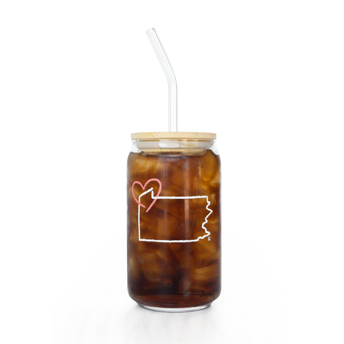 PA Doodle Pint Glass