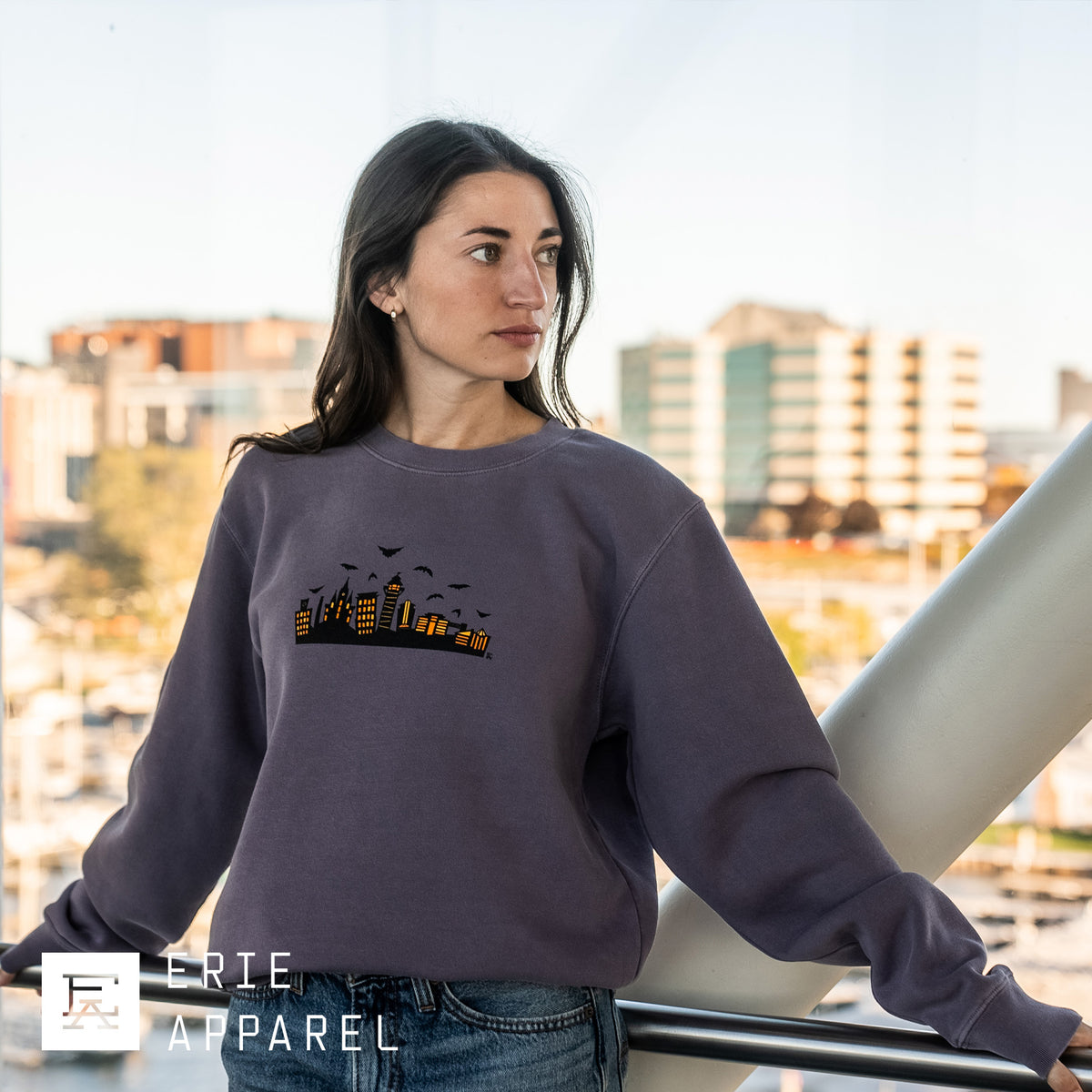 Erie Spooky Skyline Crewneck