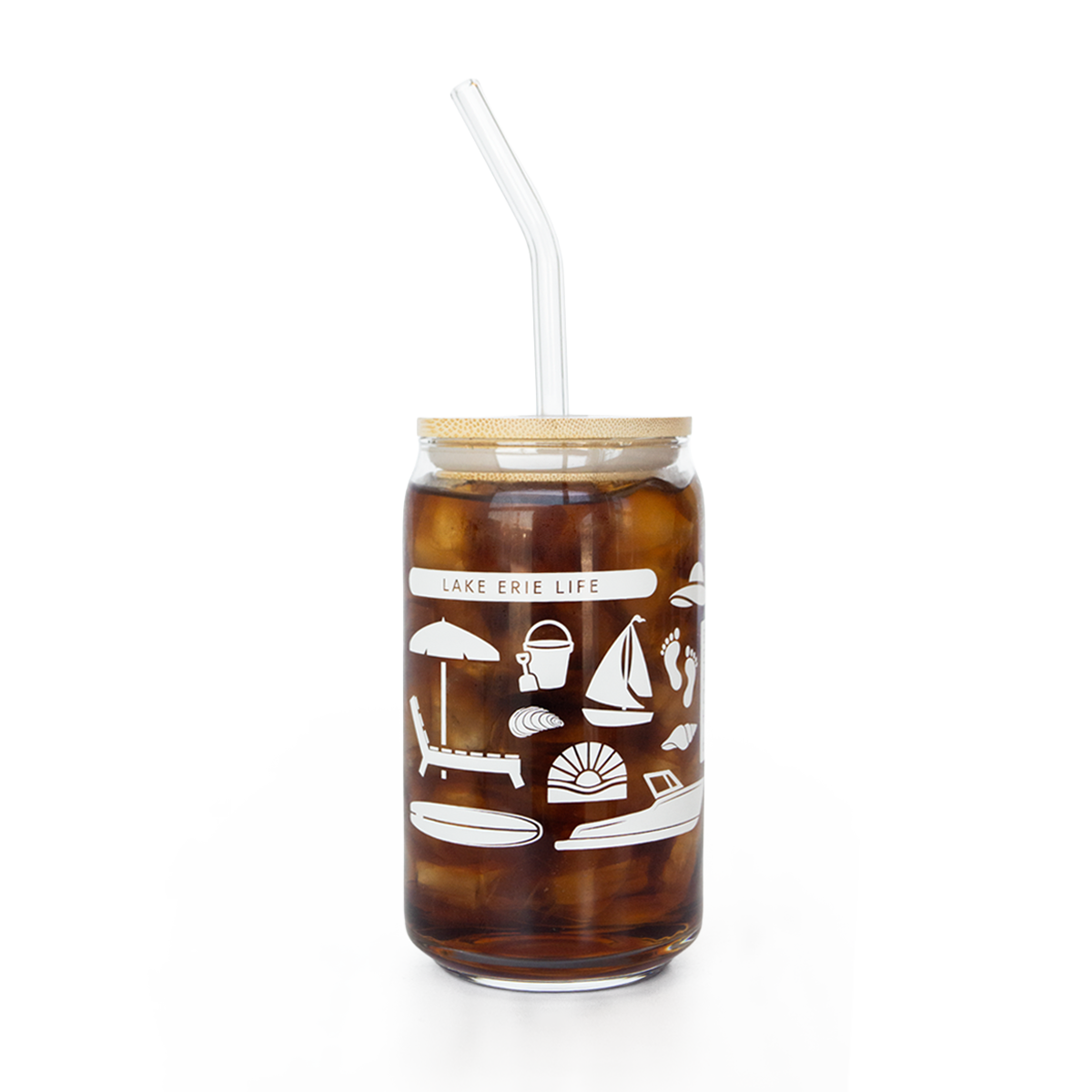 Lake Life Icons Pint Glass