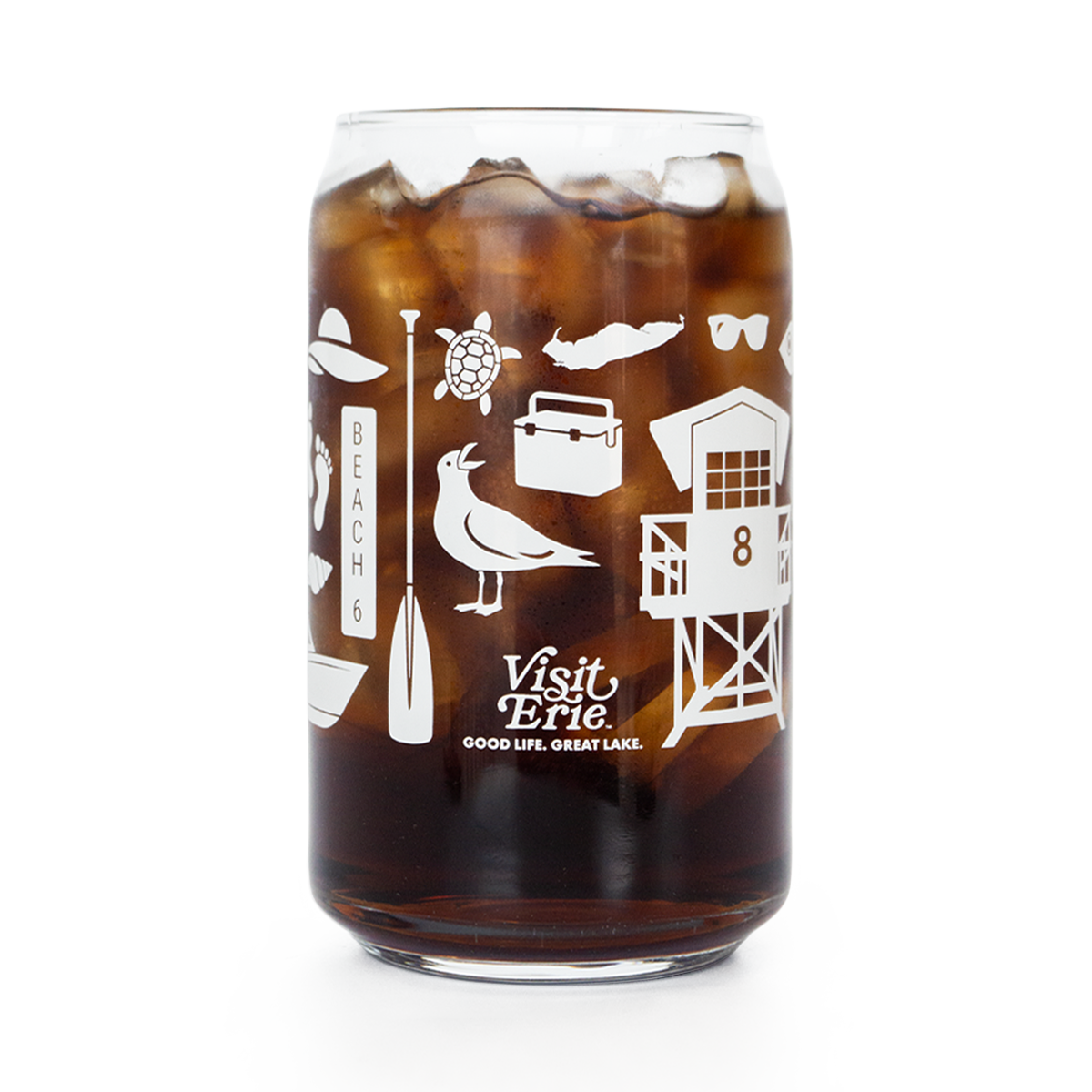 Lake Life Icons Pint Glass