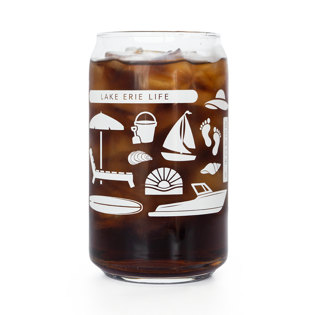 Lake Life Icons Pint Glass