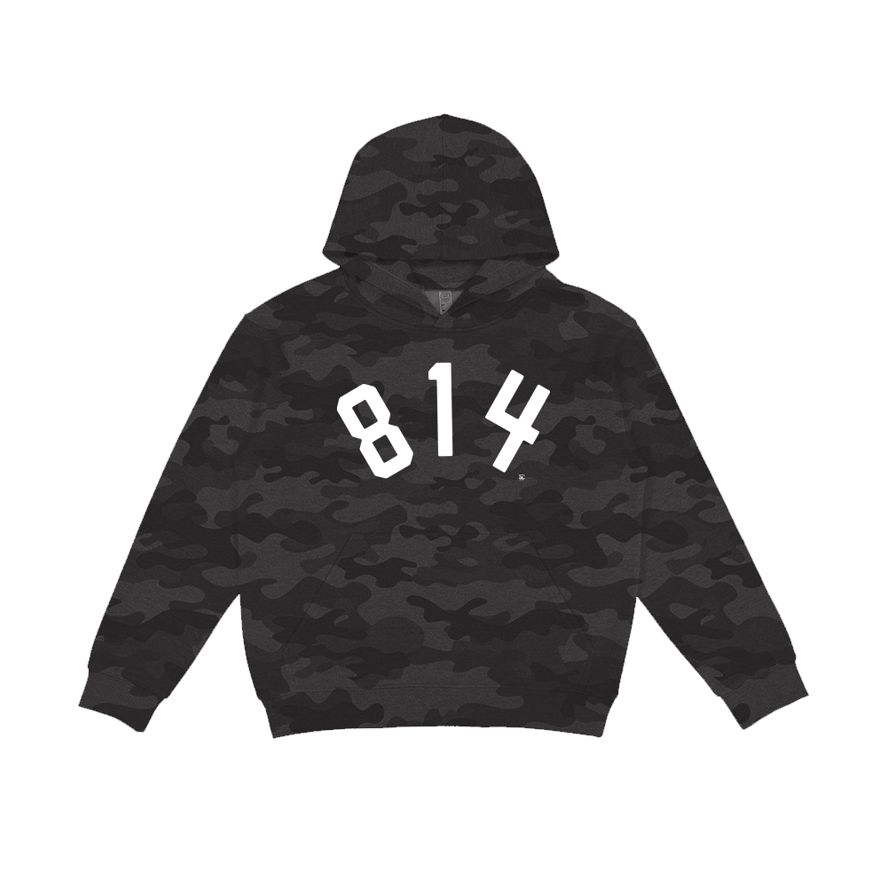 814 Youth Staple Hoodie - Black Camo