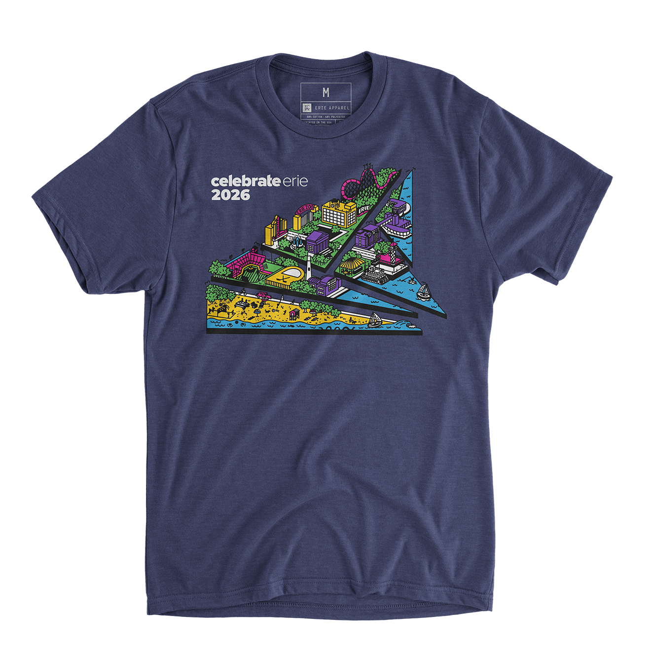 CelebrateErie 2026 Event Tee - Heather Indigo