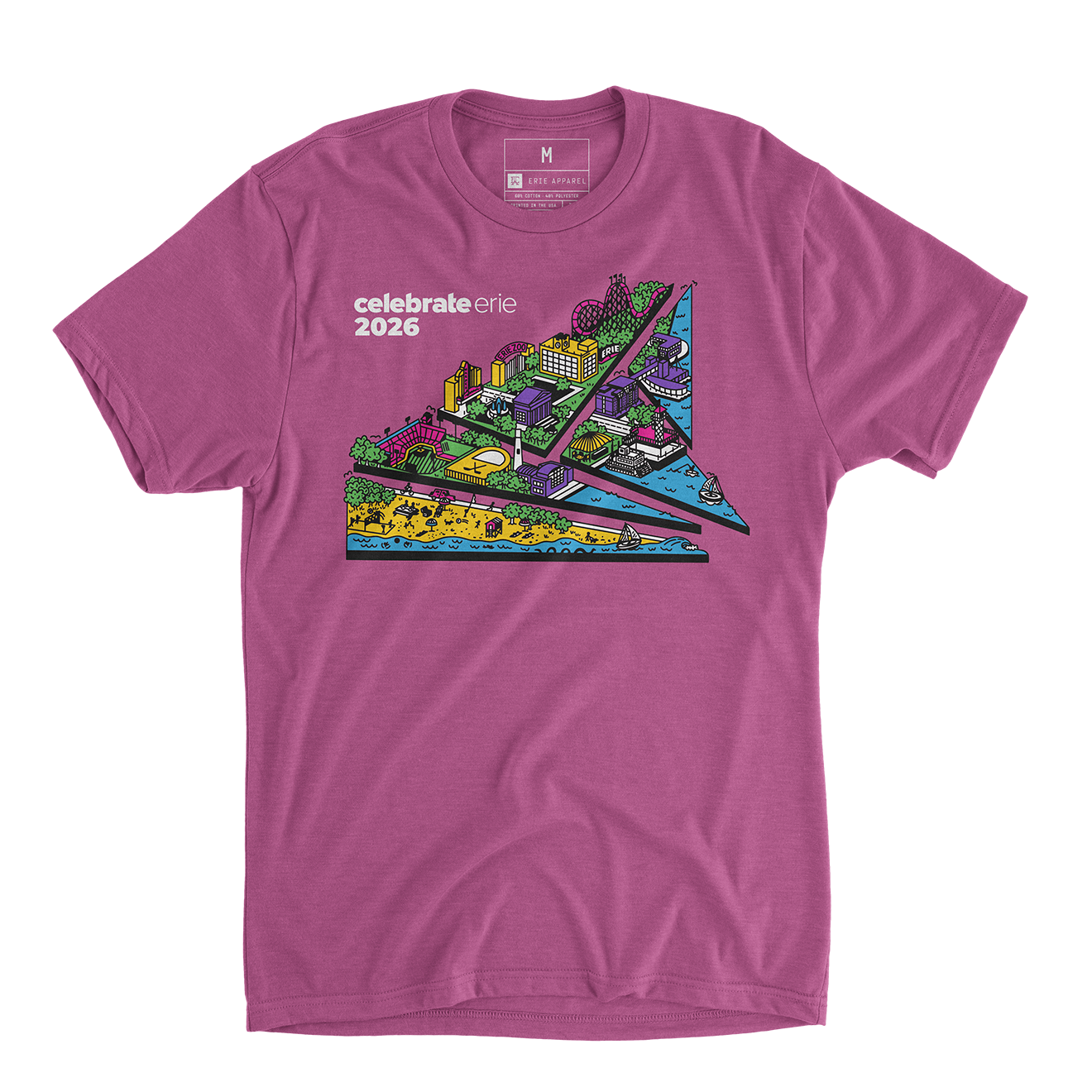 CelebrateErie 2026 Event Tee - Heather Magenta