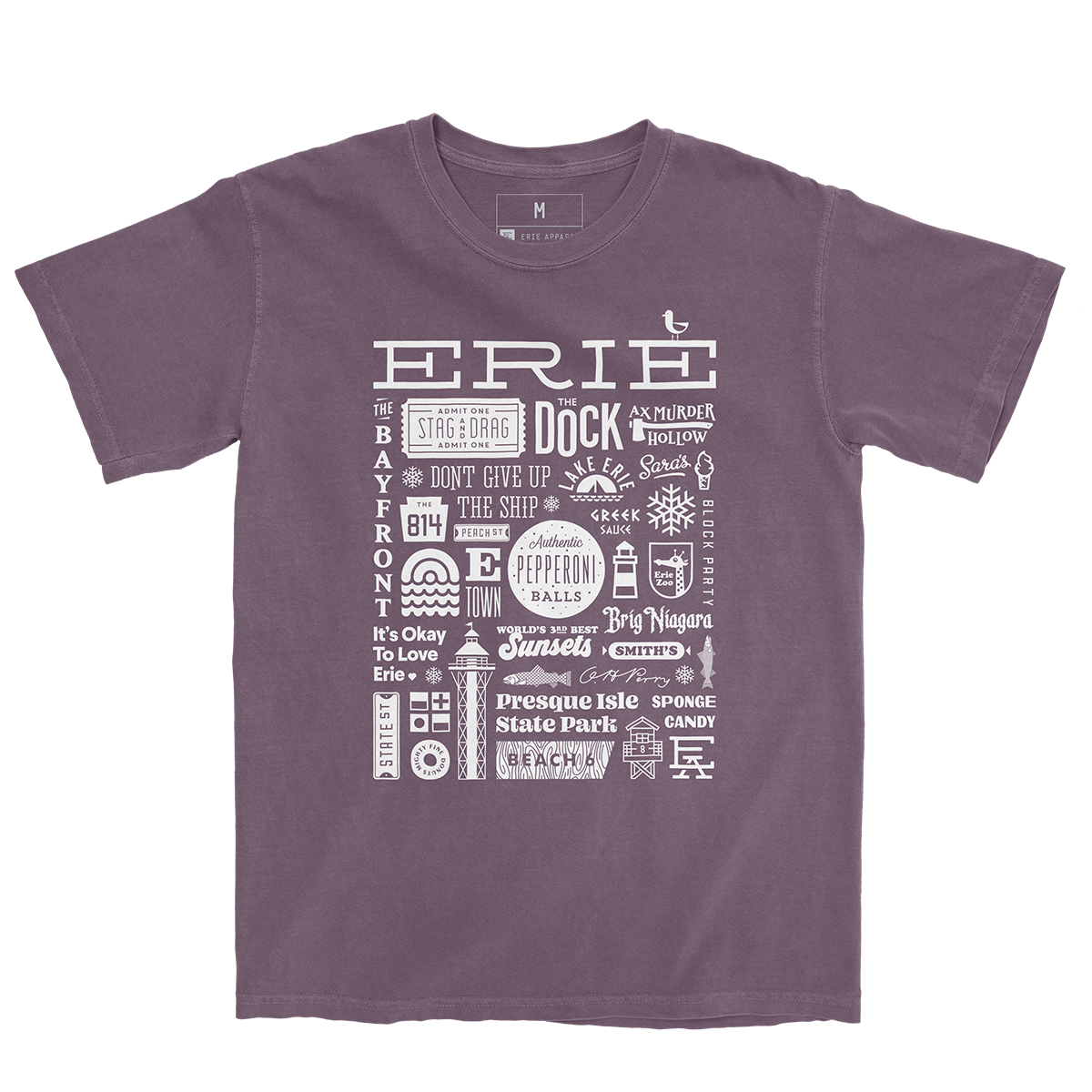 Erie Collage Tee - Plum