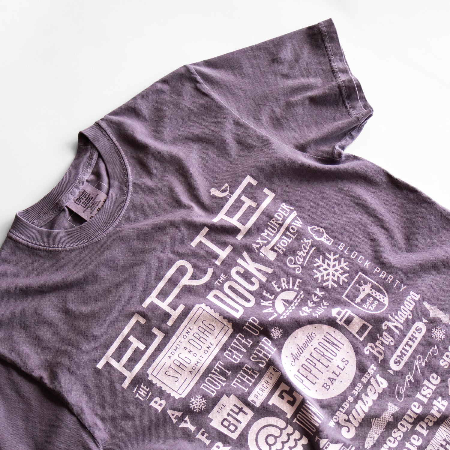 Erie Collage Tee - Plum