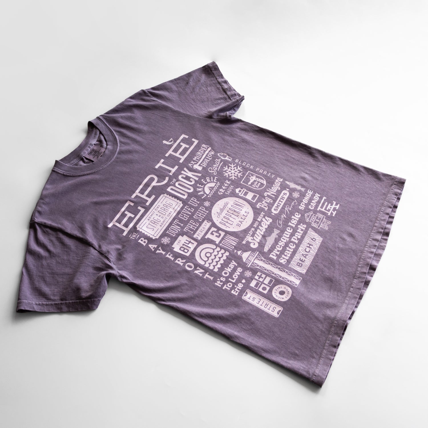 Erie Collage Tee - Plum