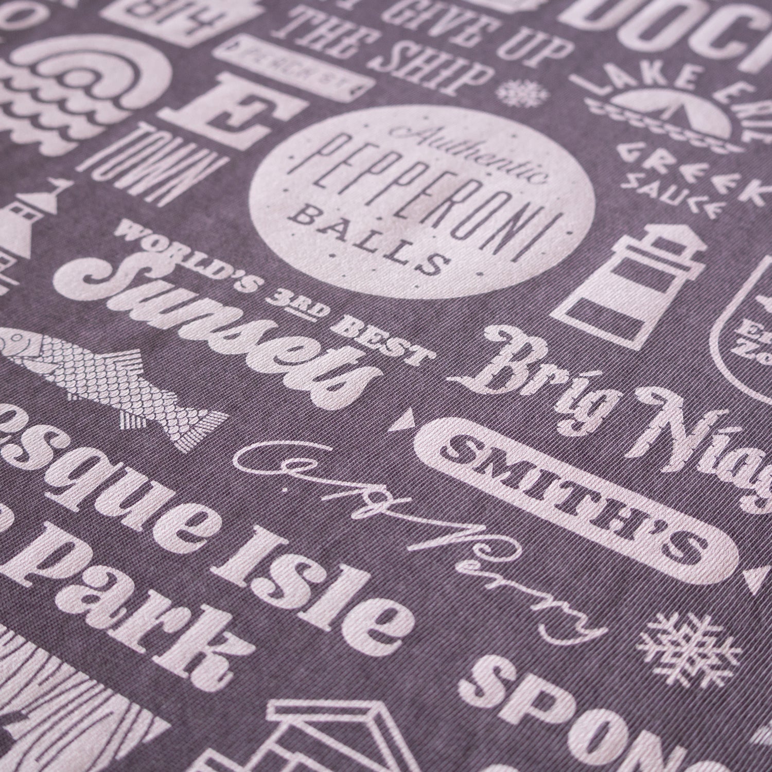 Erie Collage Tee - Plum