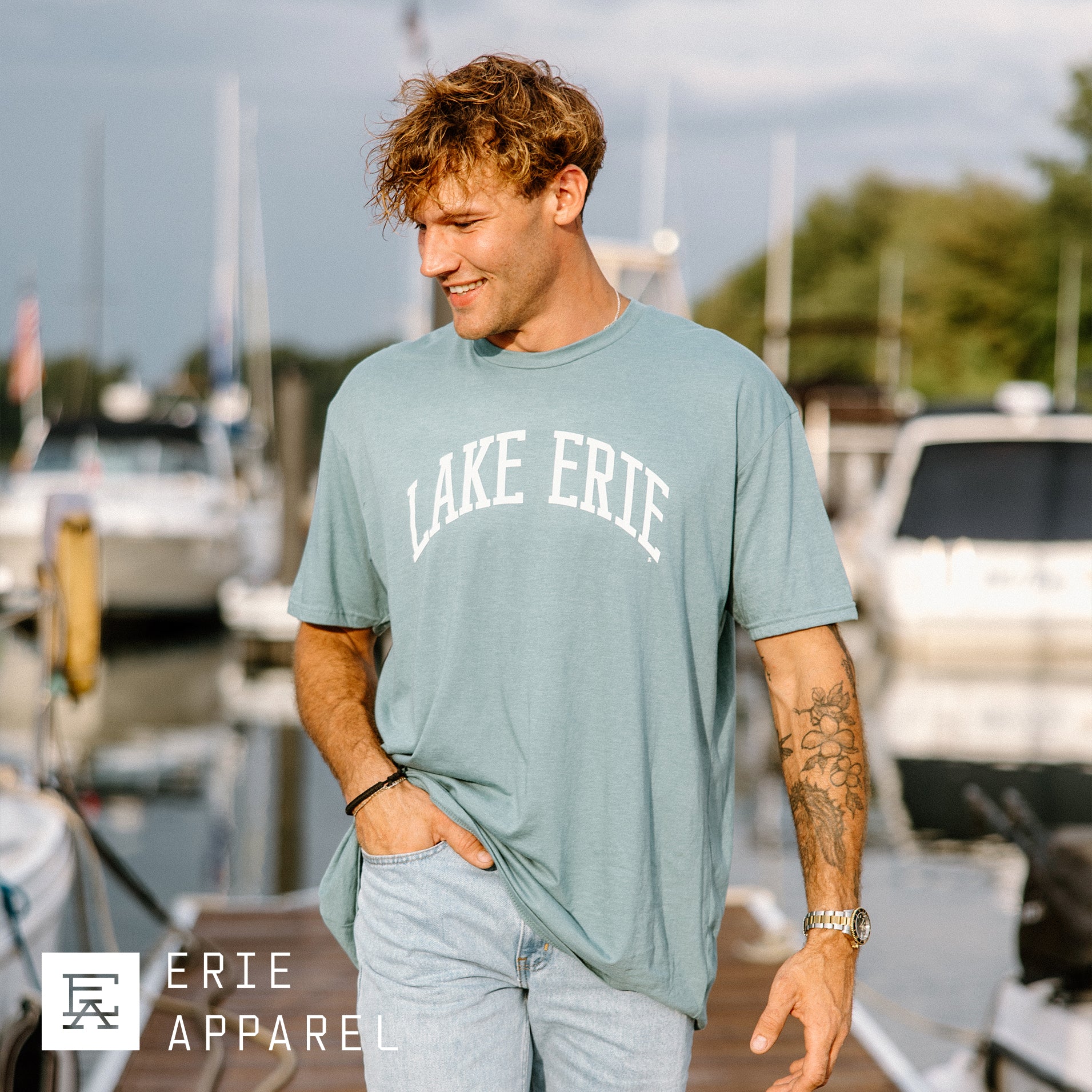 Lake Erie Block Tee
