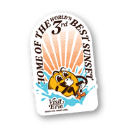 World's 3rd Best Sunsets Cannonball Sticker