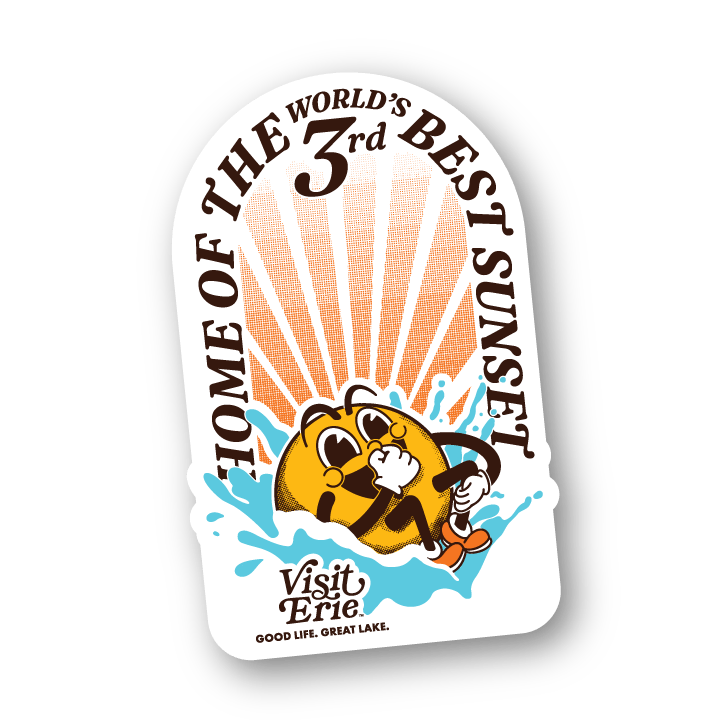 World's 3rd Best Sunsets Cannonball Sticker