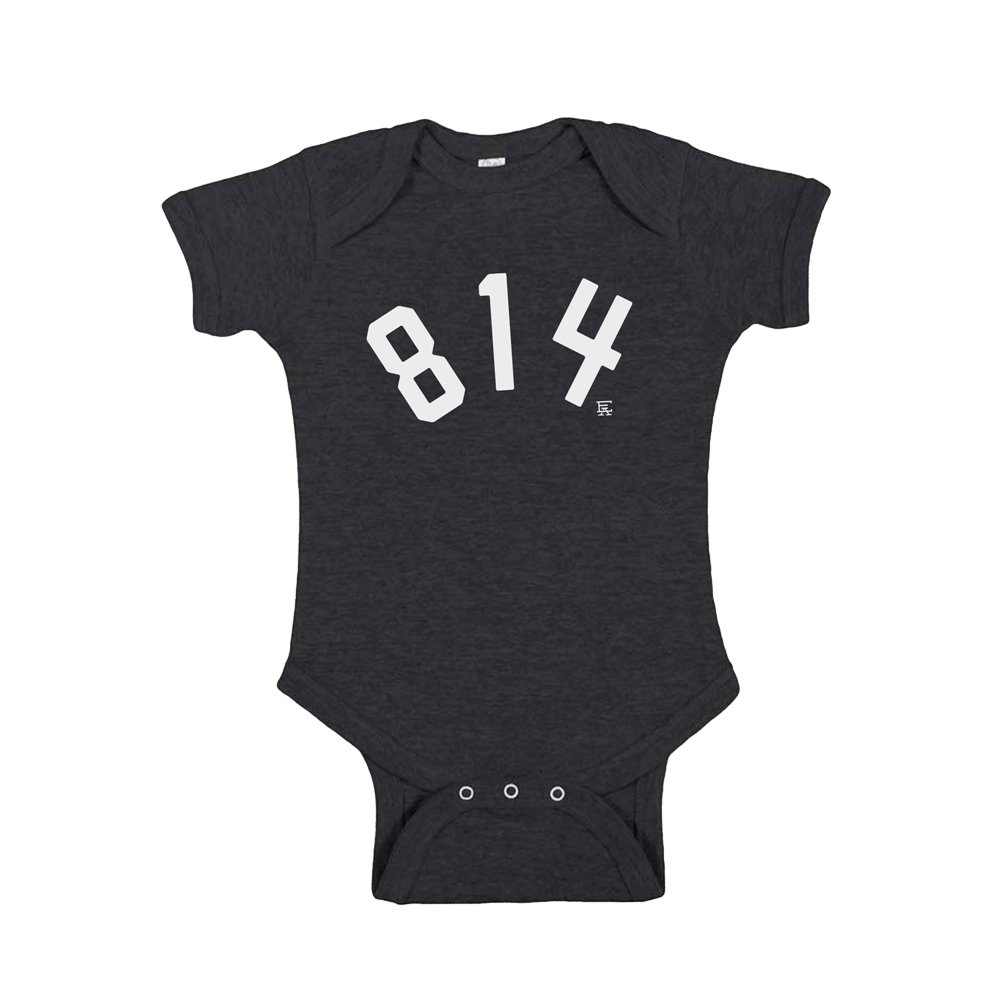 814 Onesie - Charcoal Black