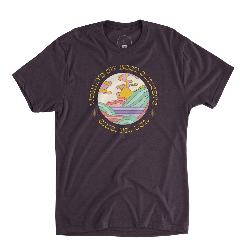 World's 3rd Best Sunsets Psychedelic Tee